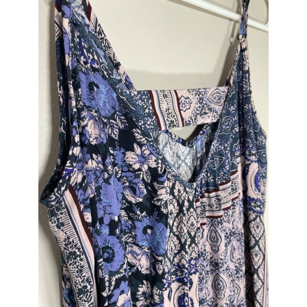 Artisan NY Dress Womens SMALL Purple Patchwork High Low Adjustable Straps - Picture 5 of 6